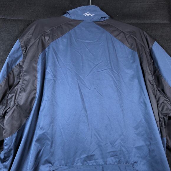 Greg Norman Mens Jacket Blue Black Full Zip Epic 1/2 Sleeve Golf Rain Large - Picture 11 of 12